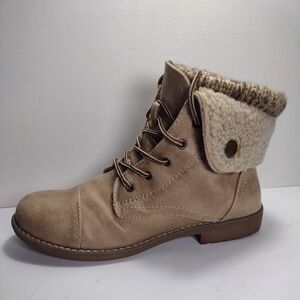 Cliffs By White Mountain Boots Duena Lace Up Tan Women's Size 7.5